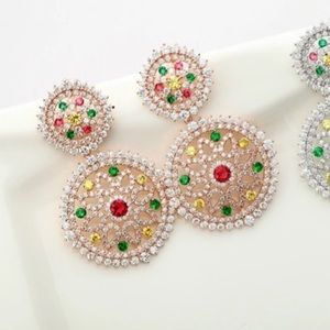 💰 Luxury earrings starburst rose gold